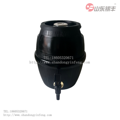 内钢外塑木纹鼓形啤酒桶5L
